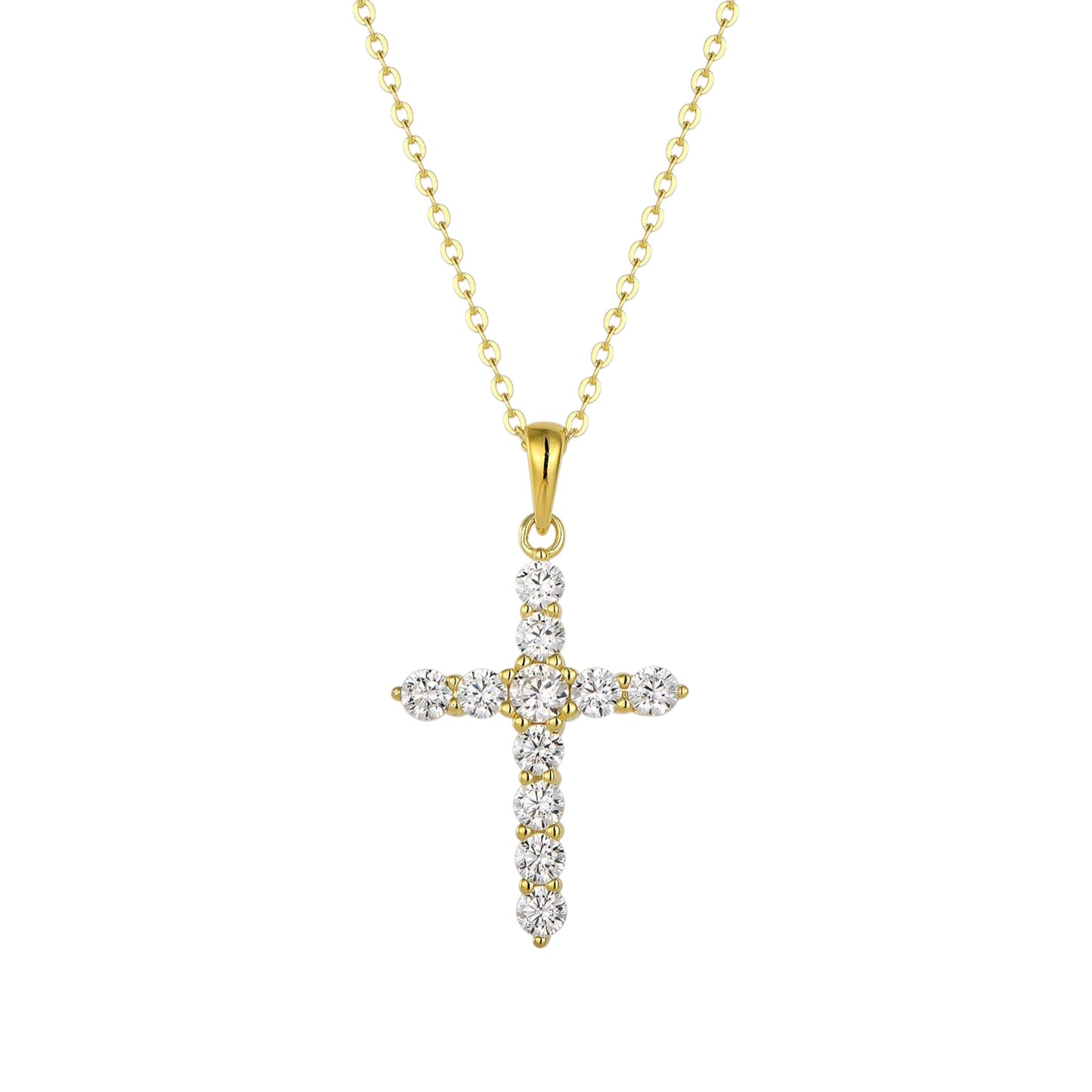 Square Zirconia Necklace - 925 Silver