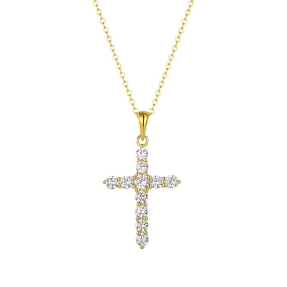 Square Zirconia Necklace - 925 Silver
