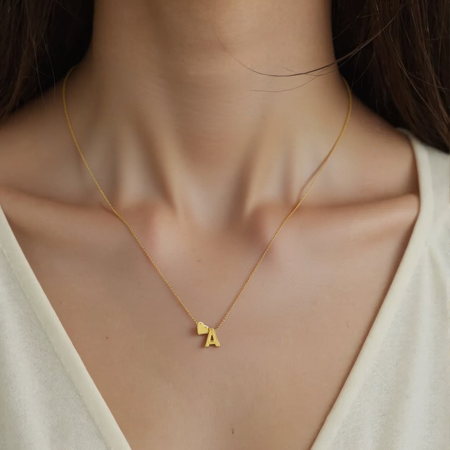 Square Zirconia Necklace - 925 Silver