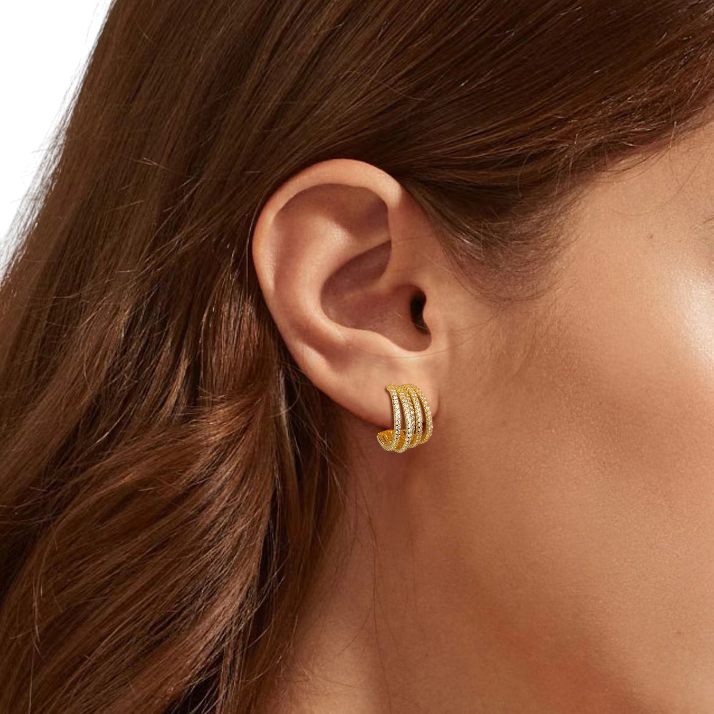 Rose stud earrings - 925 Sterling Silver