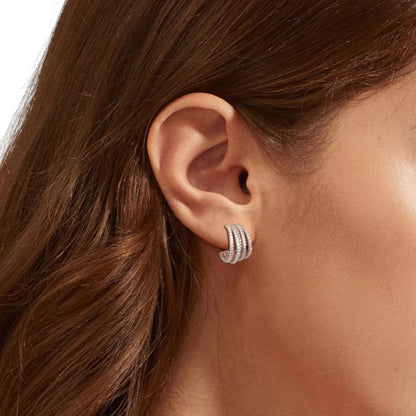 Rose stud earrings - 925 Sterling Silver