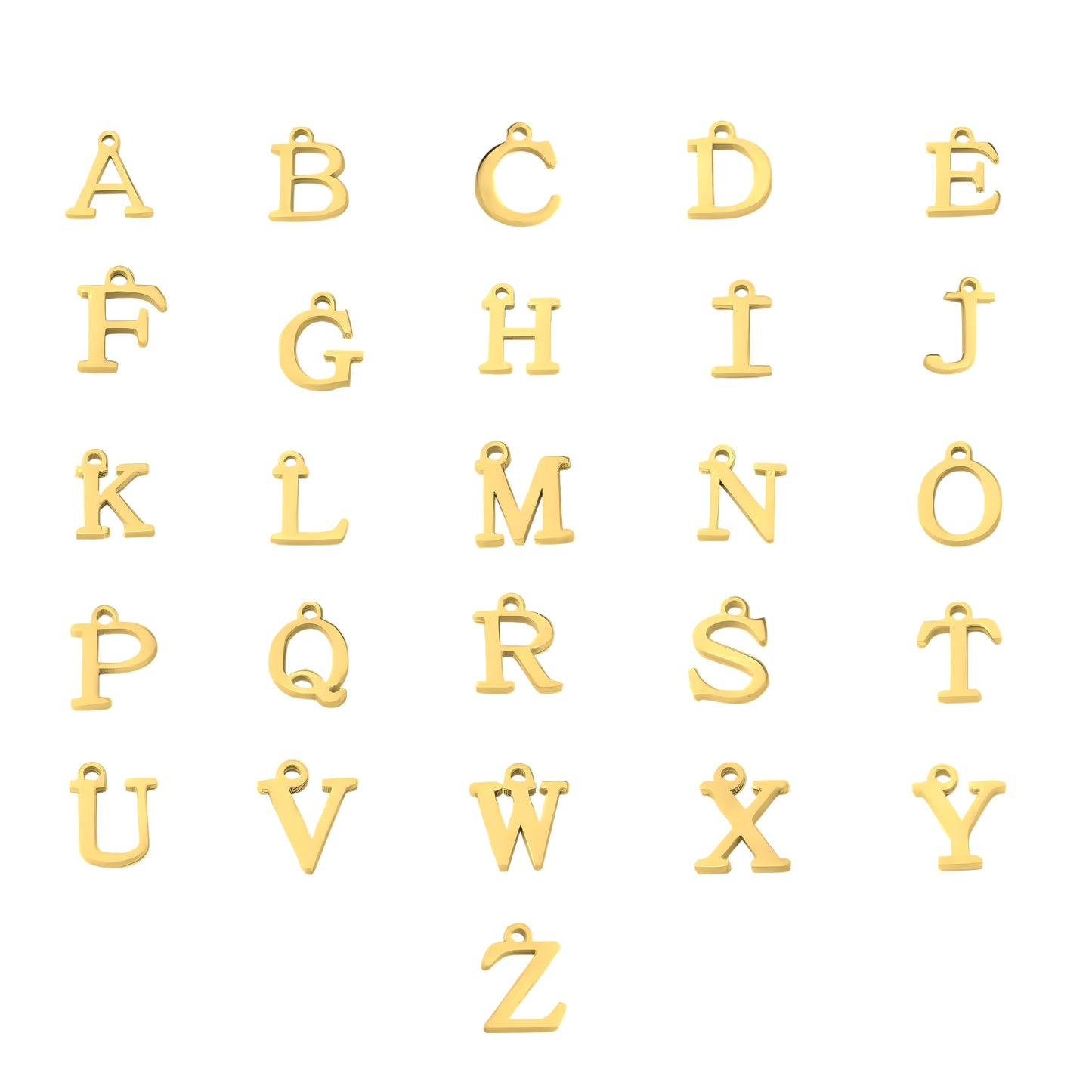 Link chain letter set 5 mm - 925 silver