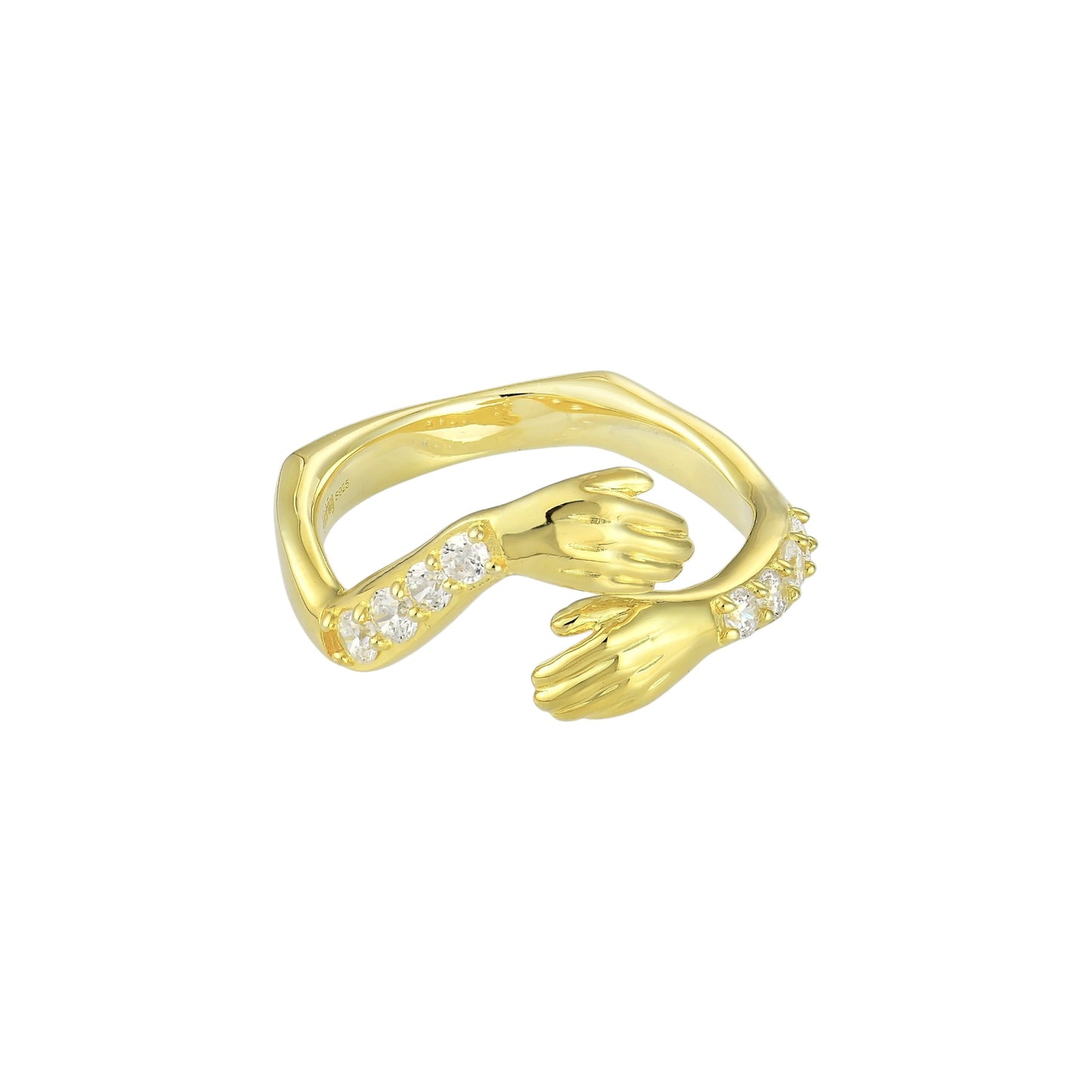 Open hug ring strength - 925 silver