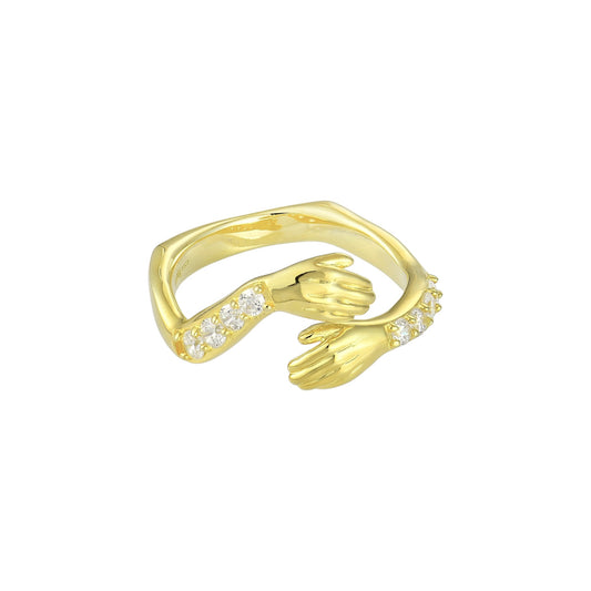 Open hug ring strength - 925 silver