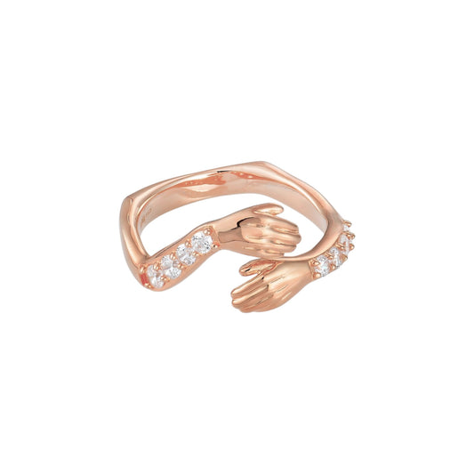 Open hug ring strength - 925 silver