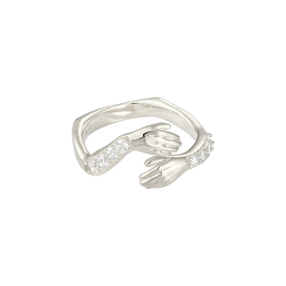 Open hug ring strength - 925 silver
