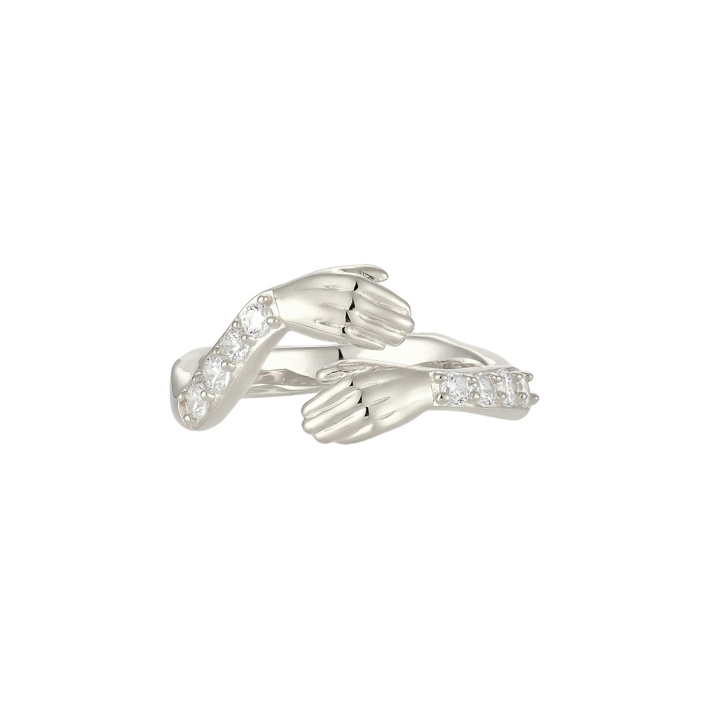 Open hug ring strength - 925 silver