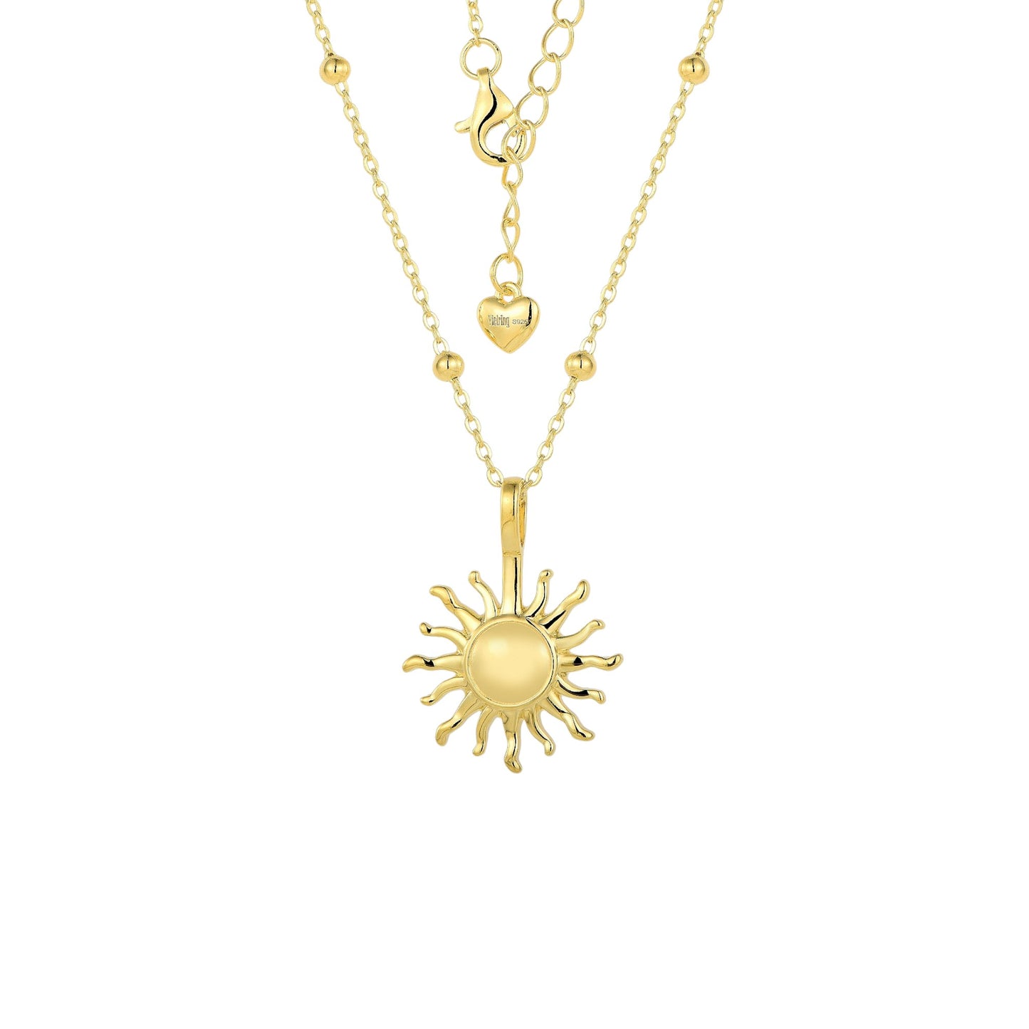 Square Zirconia Necklace - 925 Silver