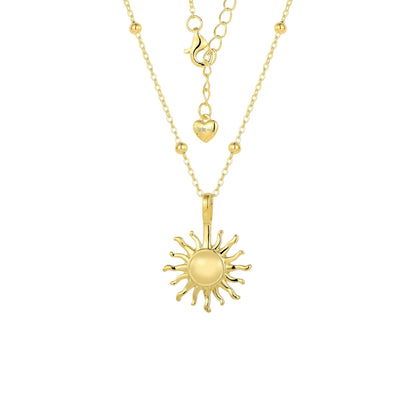 Square Zirconia Necklace - 925 Silver