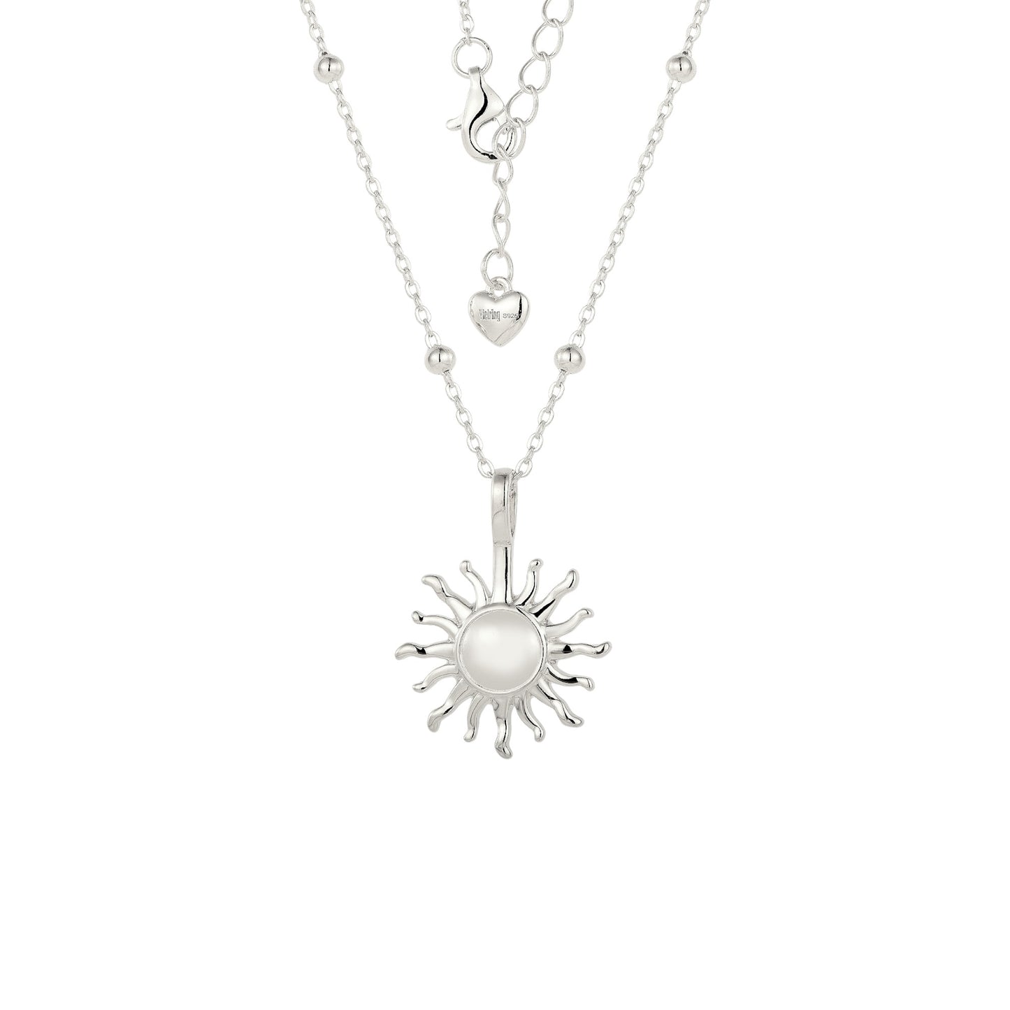 Square Zirconia Necklace - 925 Silver