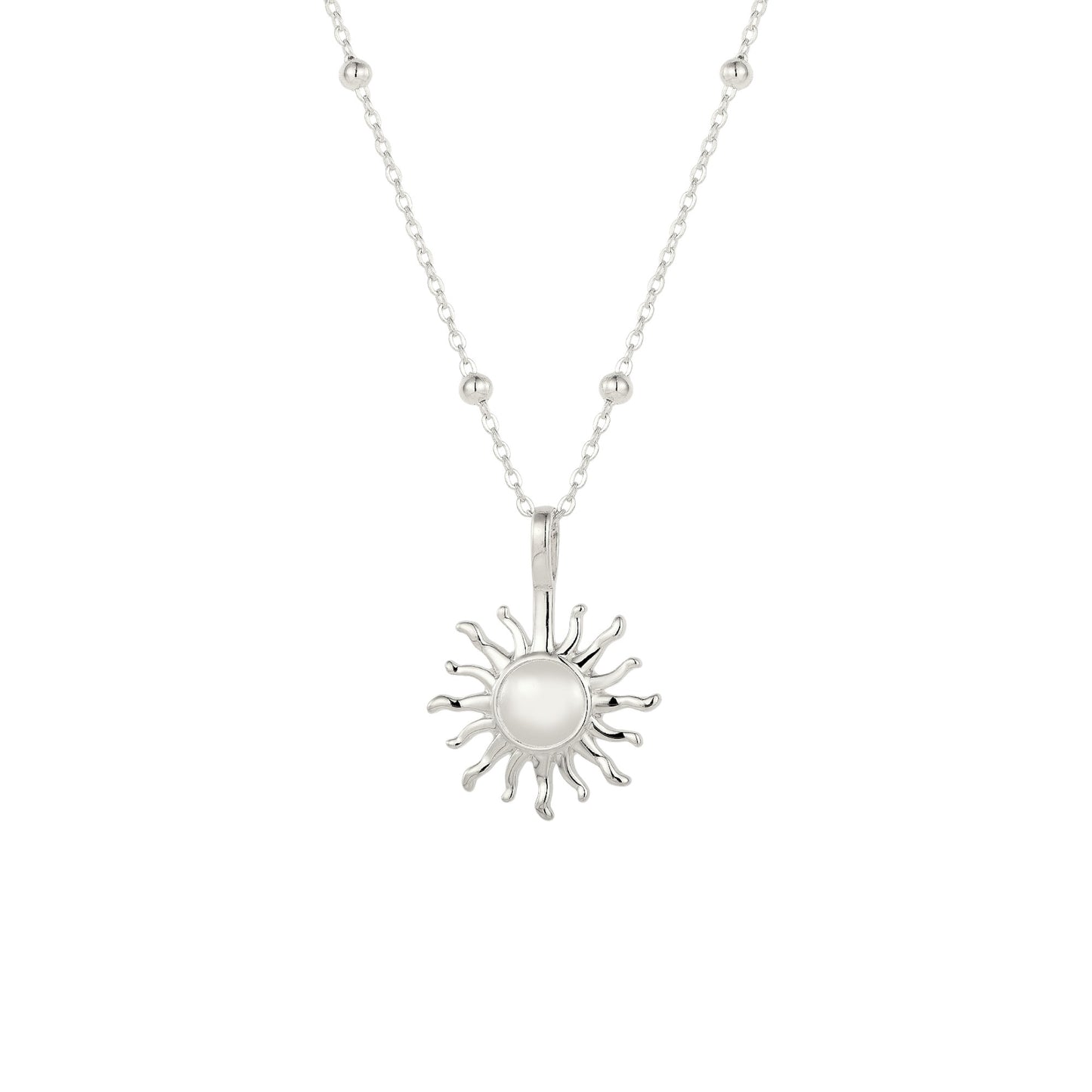 Square Zirconia Necklace - 925 Silver