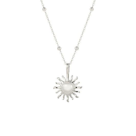 Square Zirconia Necklace - 925 Silver