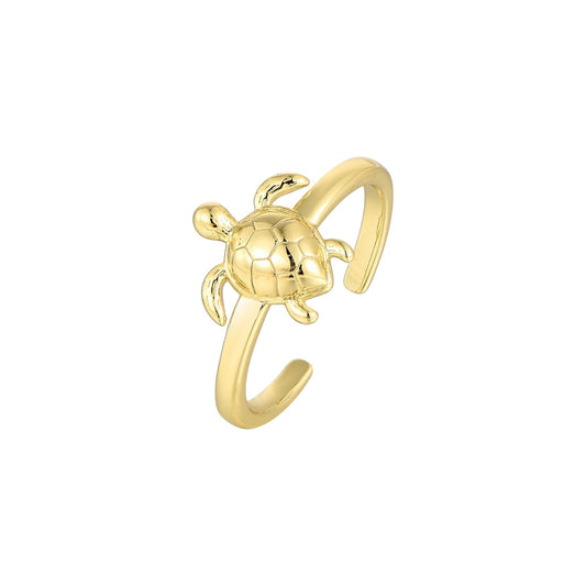 Square ring with zirconia stones - 925 silver