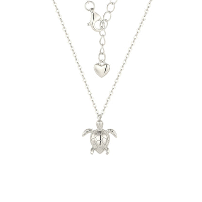 Square Zirconia Necklace - 925 Silver