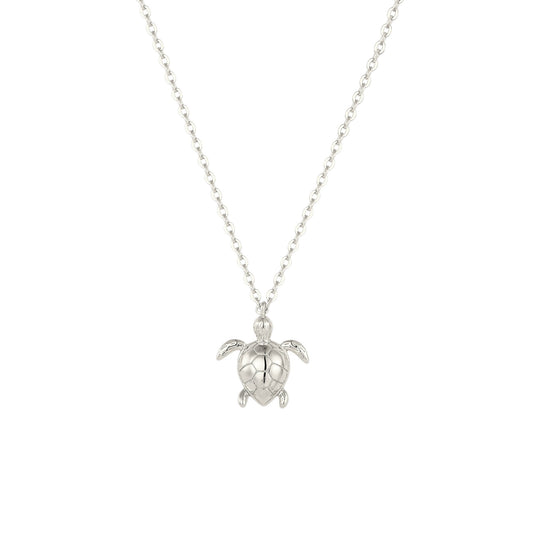 Square Zirconia Necklace - 925 Silver