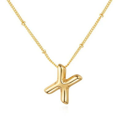 Bubble name necklace with letters