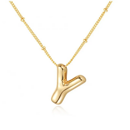 Bubble name necklace with letters