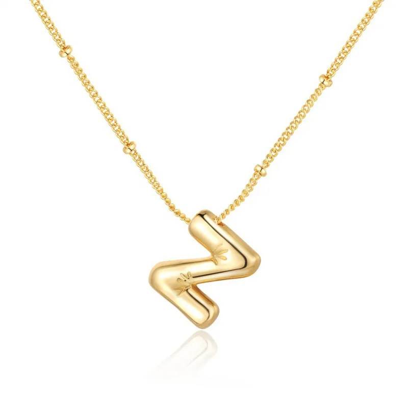 Bubble name necklace with letters