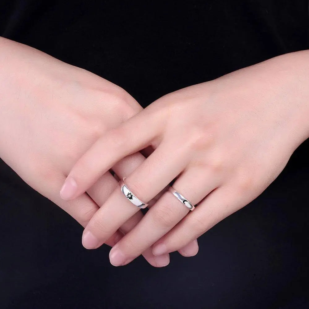 Sonne Mond Paar Ringe Silber 925 • Paar RingeVielringVielringSonne Mond Paar Ringe Silber 925 • Paar Ringe