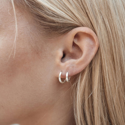 Vielring - Glänzende zierliche Creolen 925 Sterling Silber - 1,8 mm Dicke - Silber / 10 mm / Einzeln