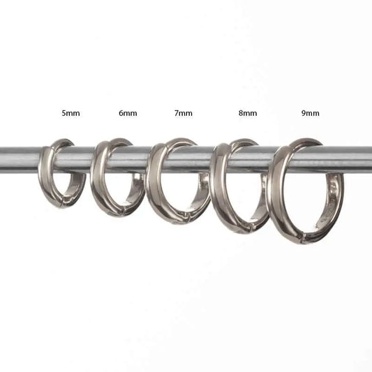 Vielring - Teeny Creolen 925 Silber - 1,3 mm Dicke - Silber / 5 mm / Einzeln