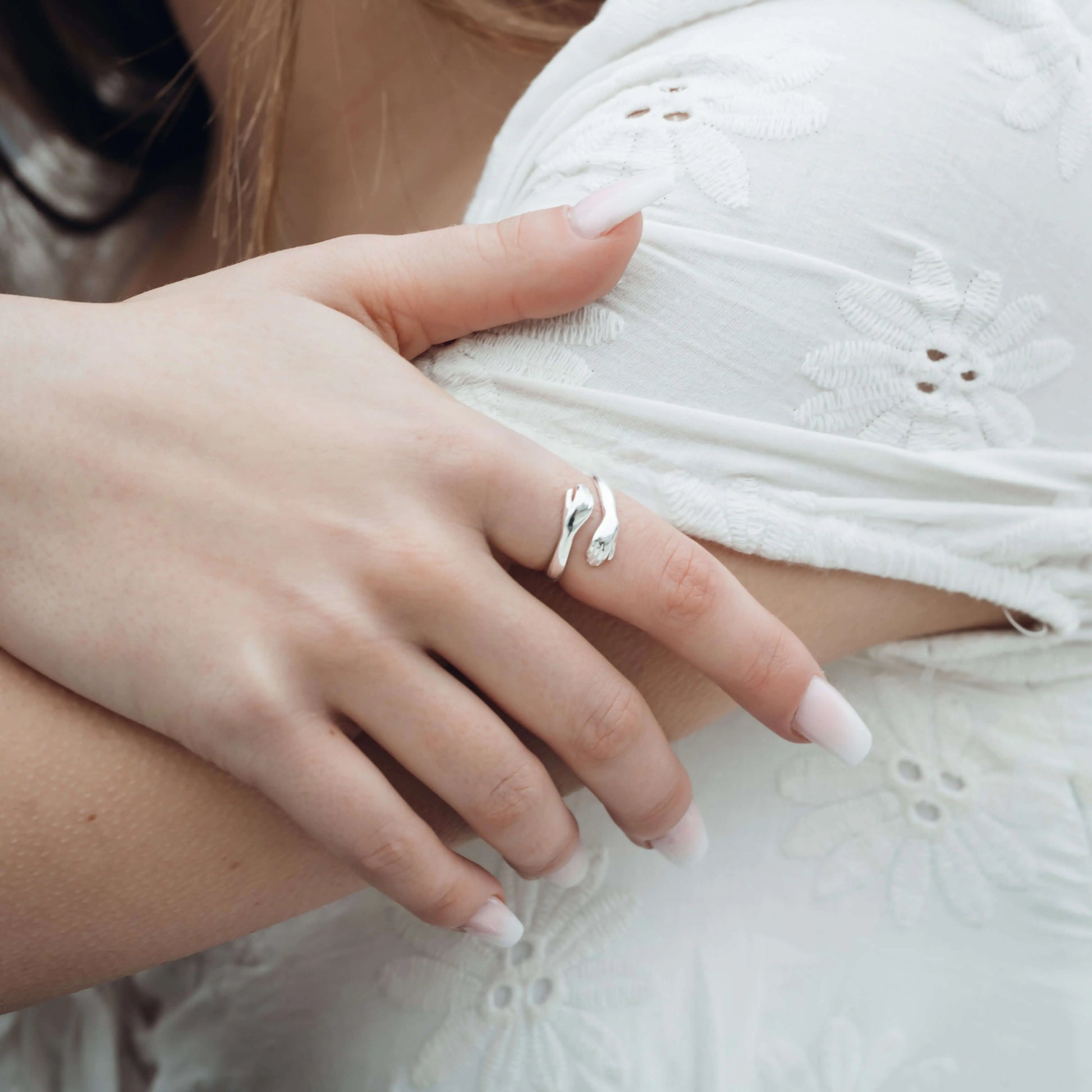 Umarmender Ring • 925 Sterling Silber • Offener RingVielringVielringUmarmender Ring • 925 Sterling Silber • Offener Ring